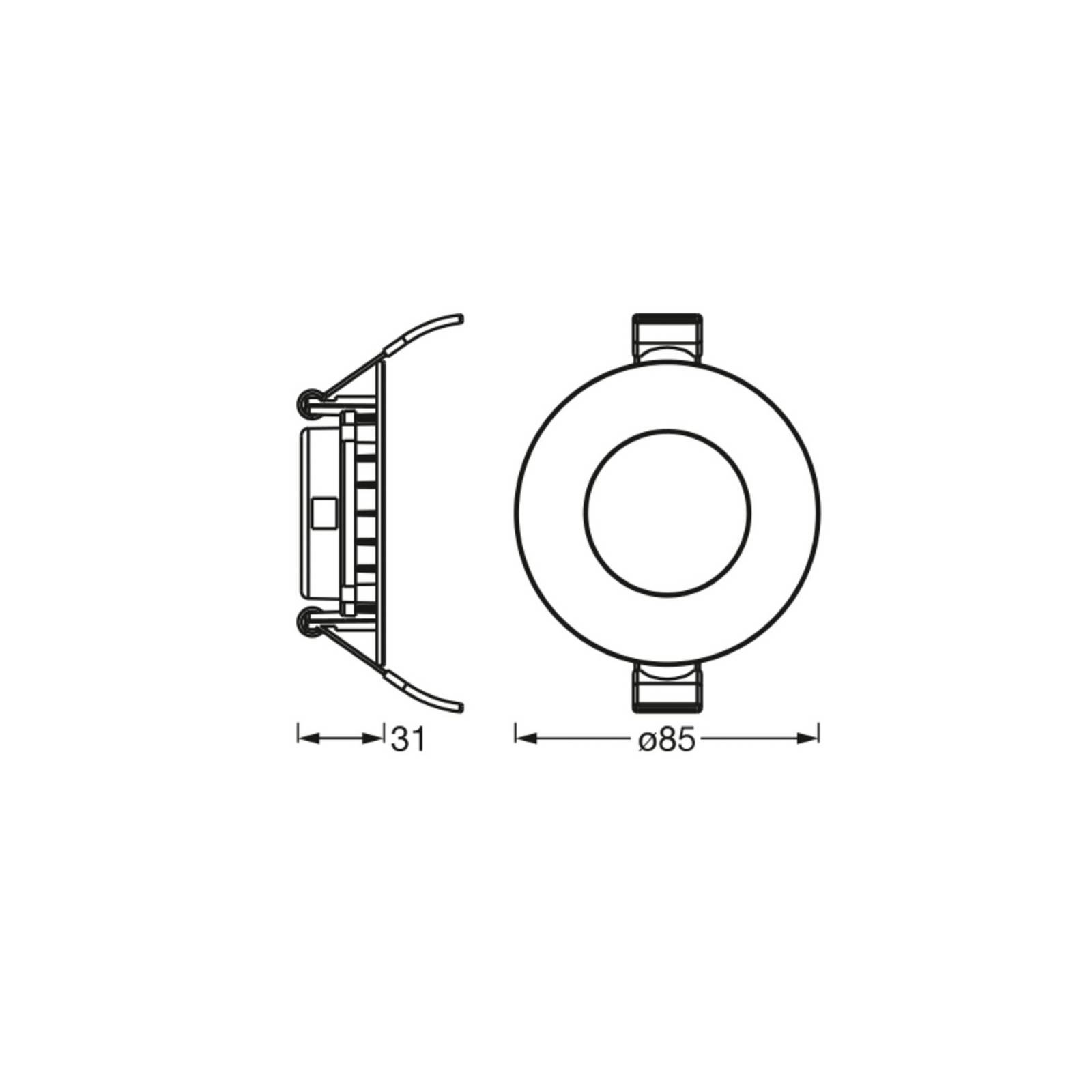 foto del prodotto plafoniera led osram slim, 9 cm, 4.000 k, bianco