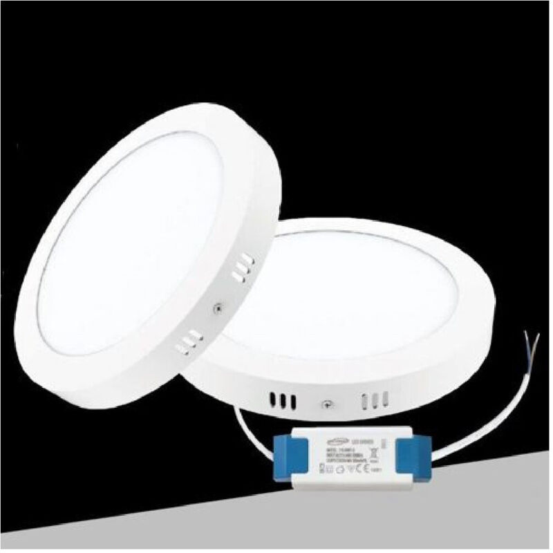 foto del prodotto plafoniera led pannello 12 w 3 colorazione luce fredda calda naturale p170b t3c trade shop traesio