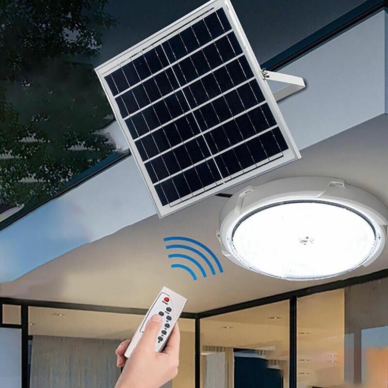 foto del prodotto plafoniera led pannello solare ricaricabile lampada 60 w luce bianca esterno