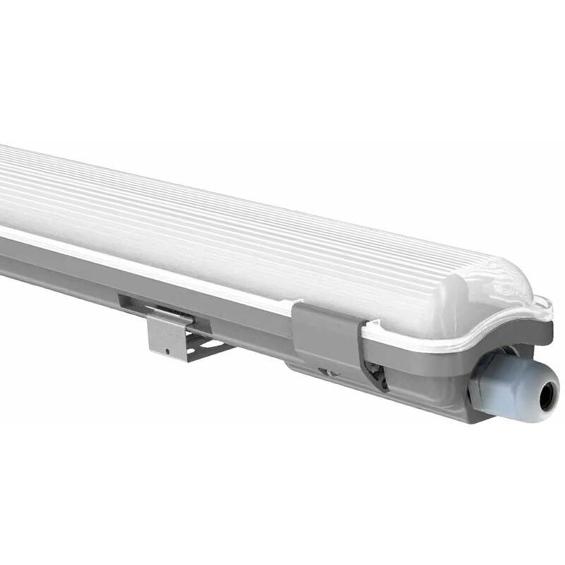 foto del prodotto plafoniera led per ambienti umidi lampada per vasca da bagno lampada led per garage tubo led, protetto contro il getto d acqua, 1x led 18w 1700lm
