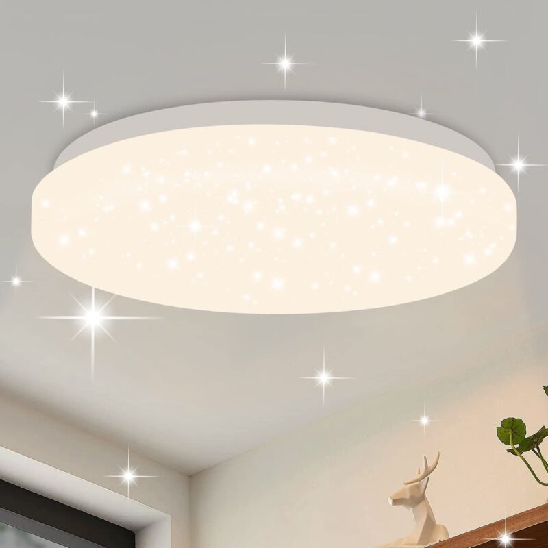 foto del prodotto plafoniera led per camera da letto 21cm cielo stellato 15w bianco neutro rotondo illuminazione a soffitto per corridoio decorazione a stella gbly