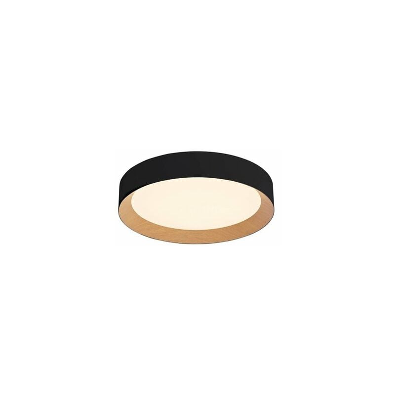 foto del prodotto plafoniera led peranka 42w 4000k nero effetto legno