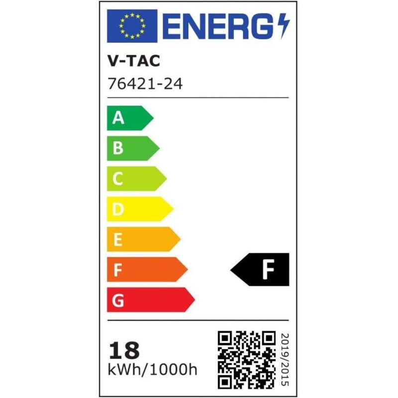 foto del prodotto plafoniera led quadrata 18w chip samsung 3000k ip44 v tac