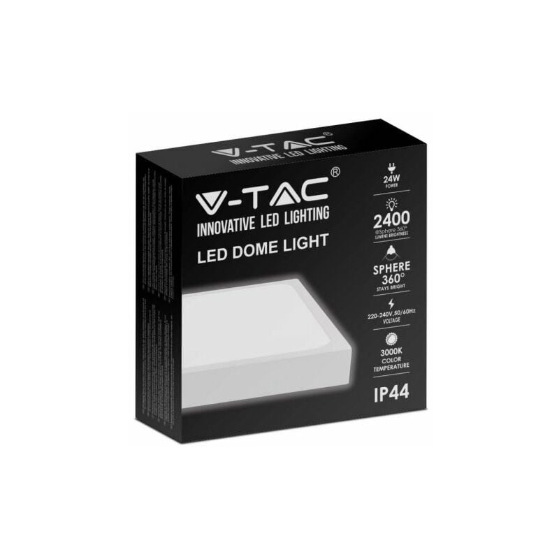 foto del prodotto plafoniera led quadrata 24w colore bianco 4000k ip44