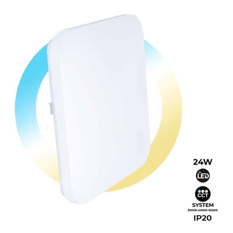 foto del prodotto plafoniera led quadrata basic cct 24w ip20