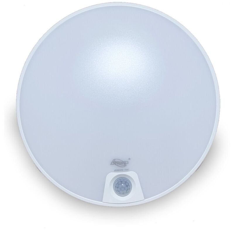 foto del prodotto plafoniera led rotonda 12w luce fredda sensore movimento bombata soffitto