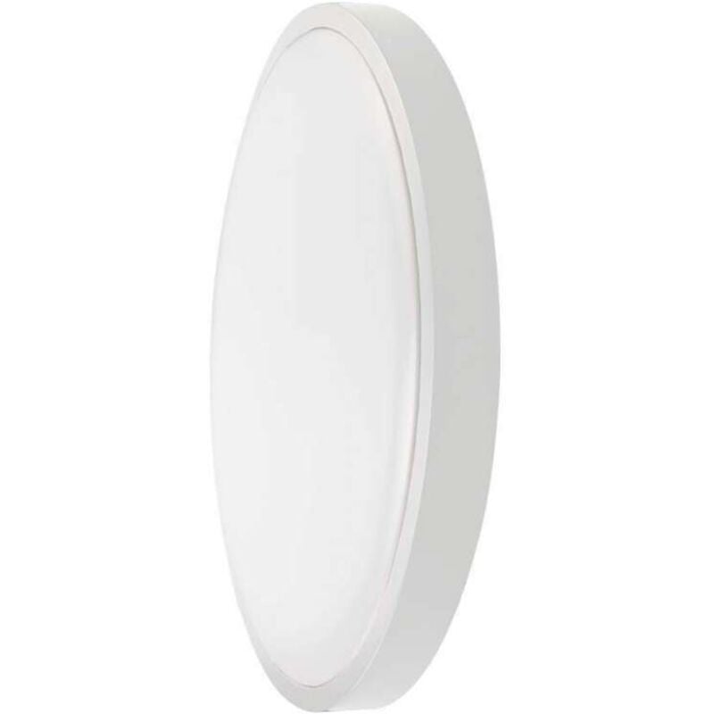 foto del prodotto plafoniera led rotonda 24w con telecomando e sensore di movimento a microonde colore bianco 3000k ip44 v tac