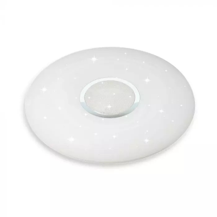 foto del prodotto plafoniera led rotonda 40w con telecomando cambia colore 3 in 1 effetto stellato d 393mm h 75mm dimmerabile