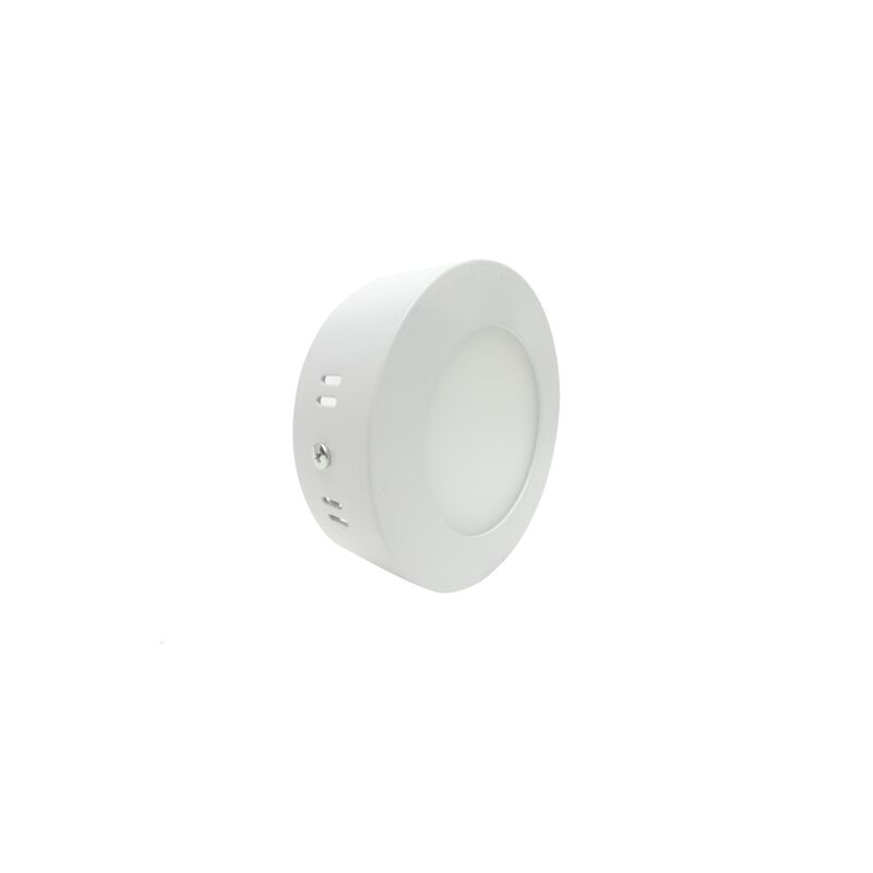 foto del prodotto plafoniera led rotonda 6w da soffitto, parete con rifinitura bianca 12cm