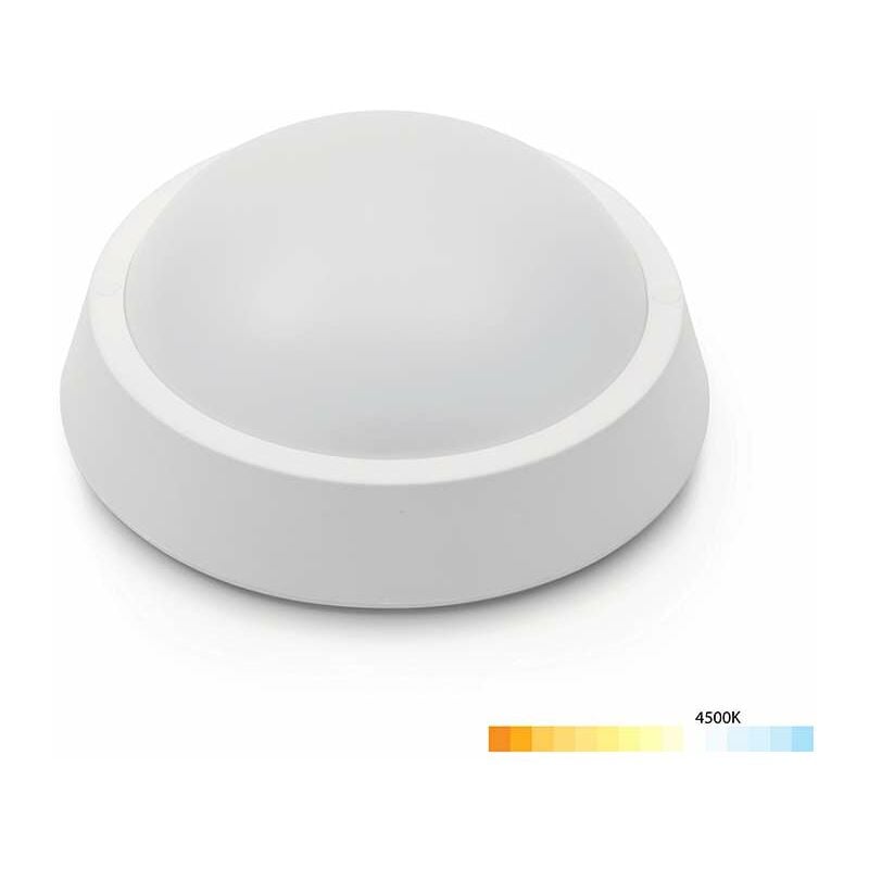 foto del prodotto plafoniera led rotonda 8w 640lm 43w con luce emergenza 3h bianco naturale 4500k