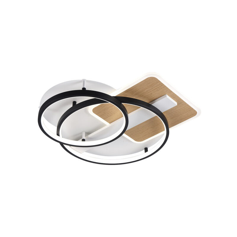foto del prodotto plafoniera led rotonda 'azores' con telecomando (120w 3cct 10200lm) ip20 9xø50x50cm de metallo e policarbonato nero