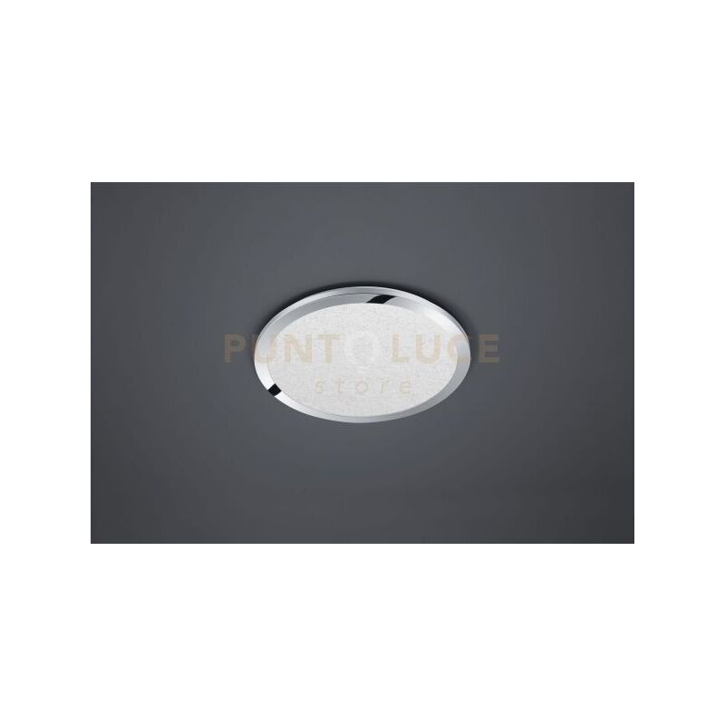 foto del prodotto plafoniera led rotonda bordo cromato effetto cristallo 40cm cesar 656412406