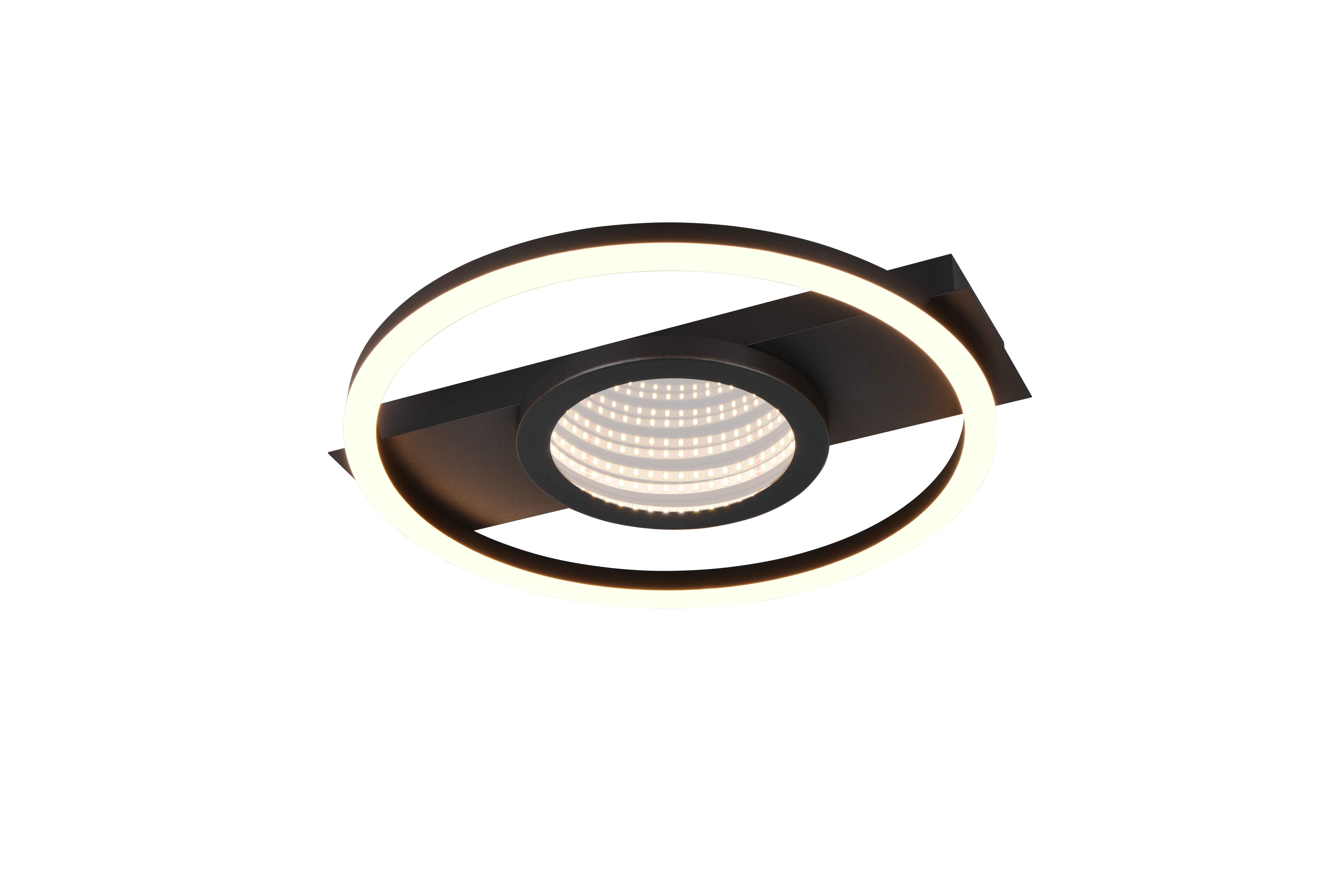 foto del prodotto plafoniera led rotonda, metallo, nero, l 36 cm, wheeler