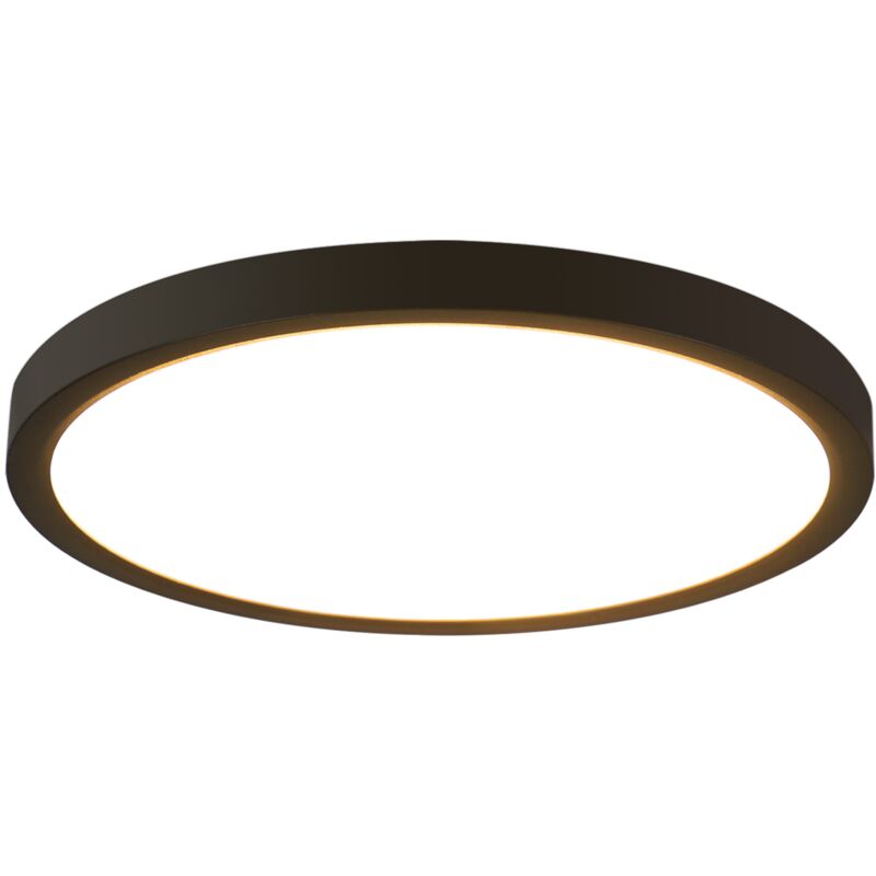 foto del prodotto plafoniera led rotonda nera gbly plafoniera led moderna da 24 w, lampada da bagno, bianco neutro 4000 k, ip44, ultra sottile, 23 cm, impermeabile,