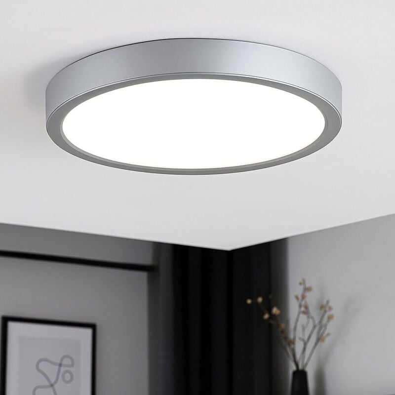 foto del prodotto plafoniera led rotonda plafoniera cucina plafoniera argento plafoniera corridoio plafoniera soggiorno, acciaio plastica, 20,5w 2400lm bianco caldo,