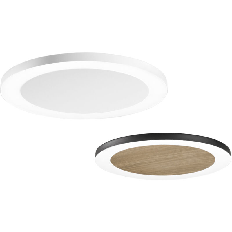 foto del prodotto plafoniera led samsara in metallo bianco con funzione cct 36w 40 cm.