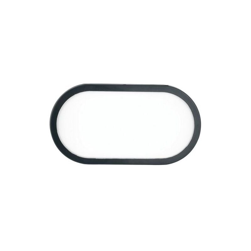 foto del prodotto plafoniera led shelly antracite ovale 15w1900lm cct ip65 14 5x7x21 5cm