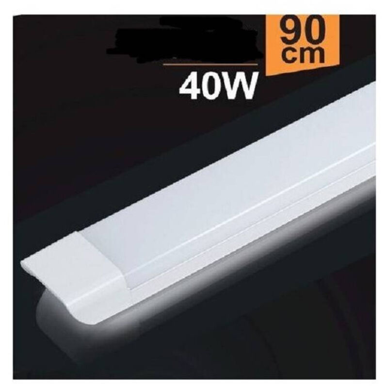 foto del prodotto plafoniera led slim 40 w 90 cm sottopensile ripiani luce calda fredda naturale bianco freddo trade shop traesio