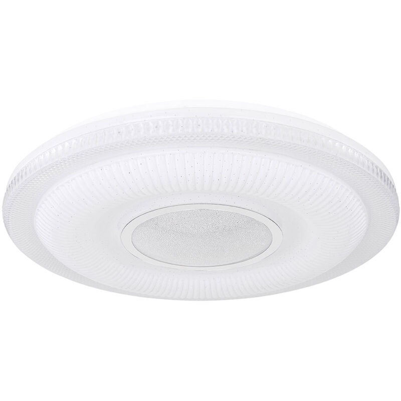 foto del prodotto plafoniera led smart dimmerabile con telecomando effetto cielo stellato lampada da soggiorno, cristalli, 30w 2300lm bianco caldobianco freddo, dxh 50