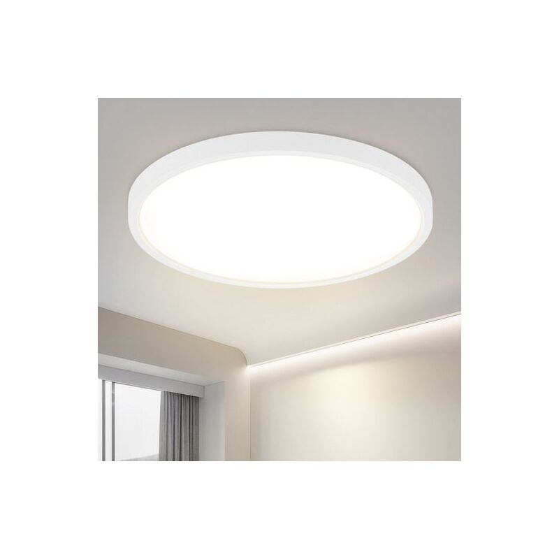 foto del prodotto plafoniera led soffitto camera da letto lampada piatta da camera da letto 30cm lampada rotonda da bagno lampada bianca da cucina lampada da