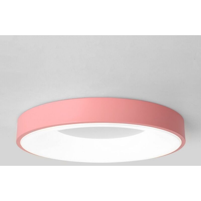 foto del prodotto plafoniera led soffitto moderno lampada da soffitto metallo illuminazione soffitto semplice 30cm 18w rosa - luce bianco fredda