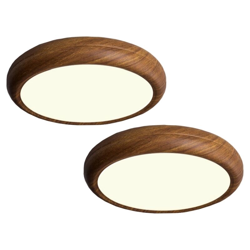 foto del prodotto plafoniera led soffitto vintage lampada da soffitto metallo pvc illuminazione da ufficio rotondo 18w luce bianco caldo 2 pezzi