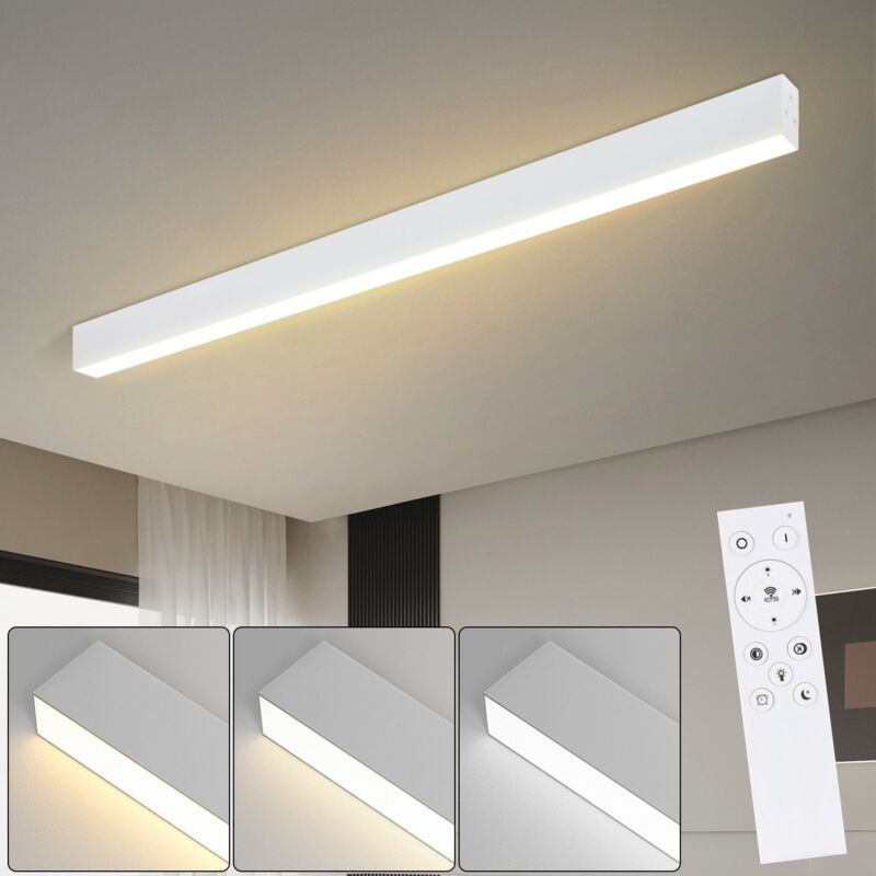 foto del prodotto plafoniera led soggiorno 25w soggiorno moderno 80cm lungo ufficio plafoniera ufficio soffitto variabile con telecomando camera da letto pannello