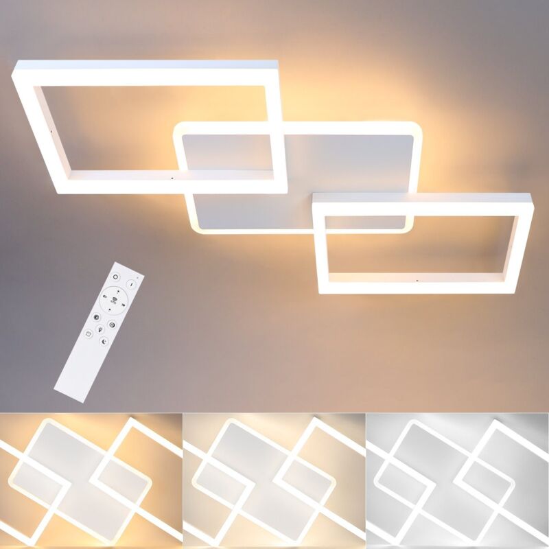 foto del prodotto plafoniera led soggiorno lampada da soggiorno dimmerabile 48w con telecomando lampada da camera da letto design moderno illuminazione da soffitto