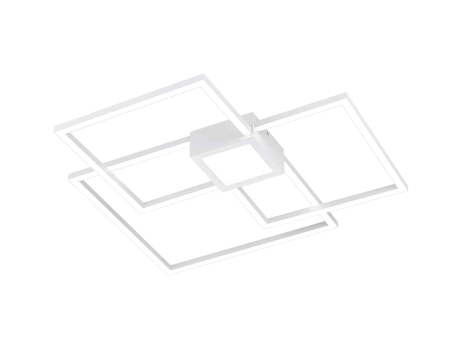 foto del prodotto plafoniera led triplo quadrato, metallo, bianco, 65x65 cm, hydra