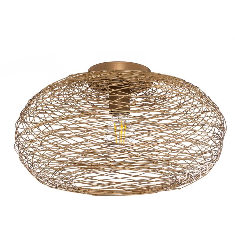 foto del prodotto plafoniera lindby kaviya, colore oro, 40 cm, ferro, e27