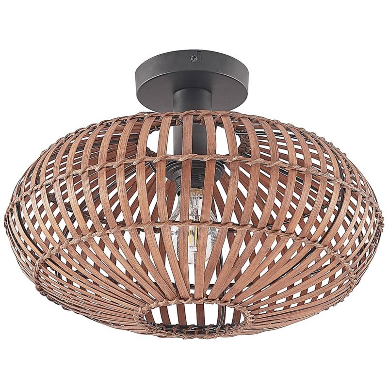 foto del prodotto plafoniera lindby majeora, 40 cm, marrone, bamb 