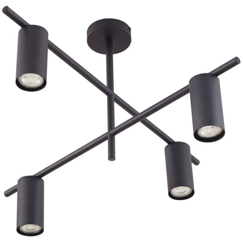 foto del prodotto plafoniera lindby marilou, nero sabbia, a 4 luci, 70 cm