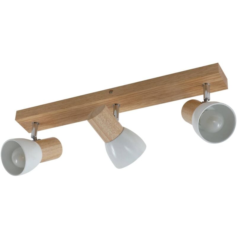 foto del prodotto plafoniera lindby thorin, 47 cm, a 3 luci, bianco, legno, e14