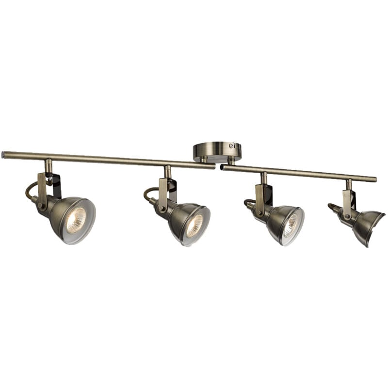 foto del prodotto plafoniera lineare contemporanea focus spotlight acciaio adjustable 4 luci gu10