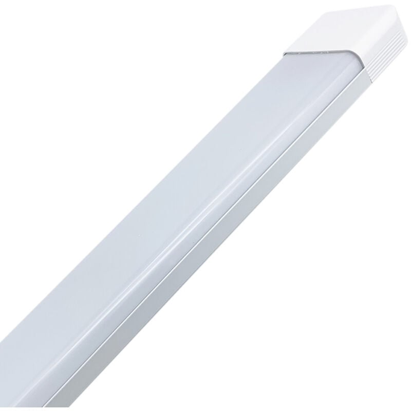 foto del prodotto plafoniera lunga led 150cm 72w 220v bordo bianco clip incluseluce neutra naturale 4200k