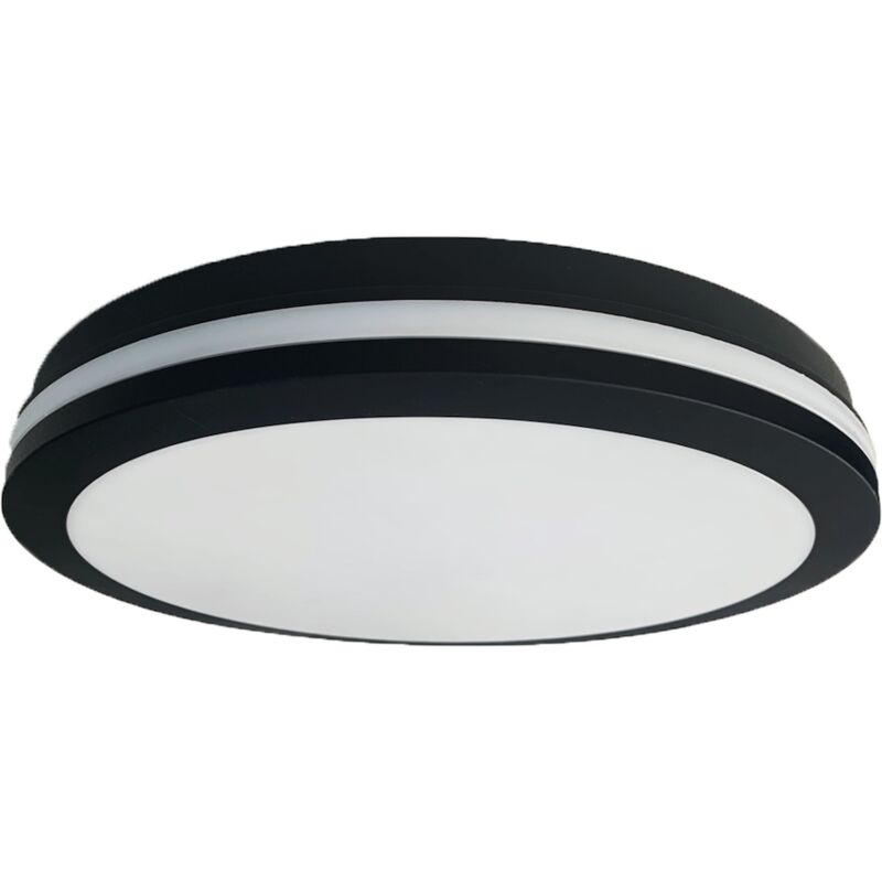 foto del prodotto plafoniera marlon 36w 4000k nero ip54