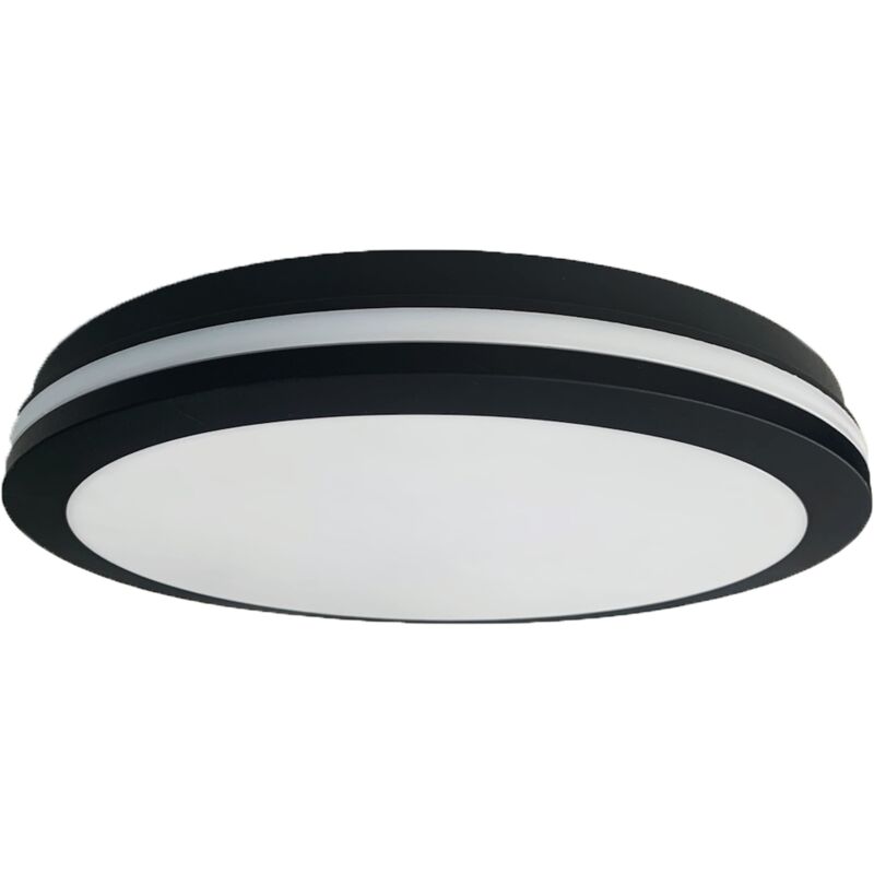 foto del prodotto plafoniera marlon 48w 4000k nero ip54