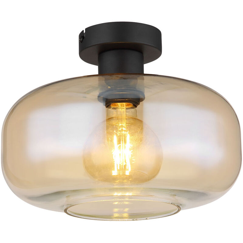 foto del prodotto plafoniera metallo nero opaco 1 x e27