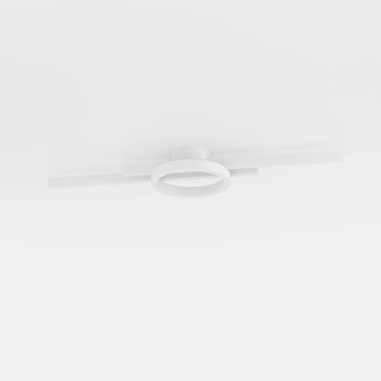 foto del prodotto plafoniera minimal amandolo alluminio bianco luce led integrato 23,5w