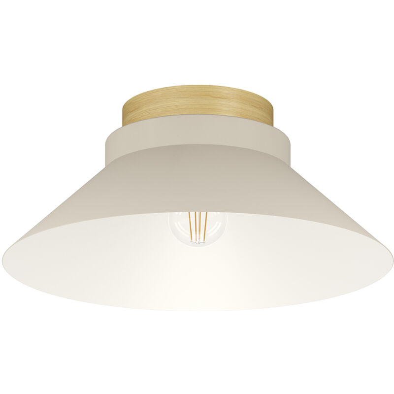 foto del prodotto plafoniera minimal moharras legno marrone 1 luce e27