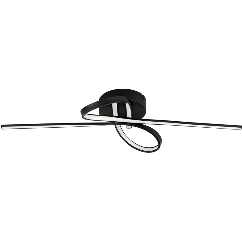 foto del prodotto plafoniera minimal selvina 1 acciaio nero luce led integrato 19w