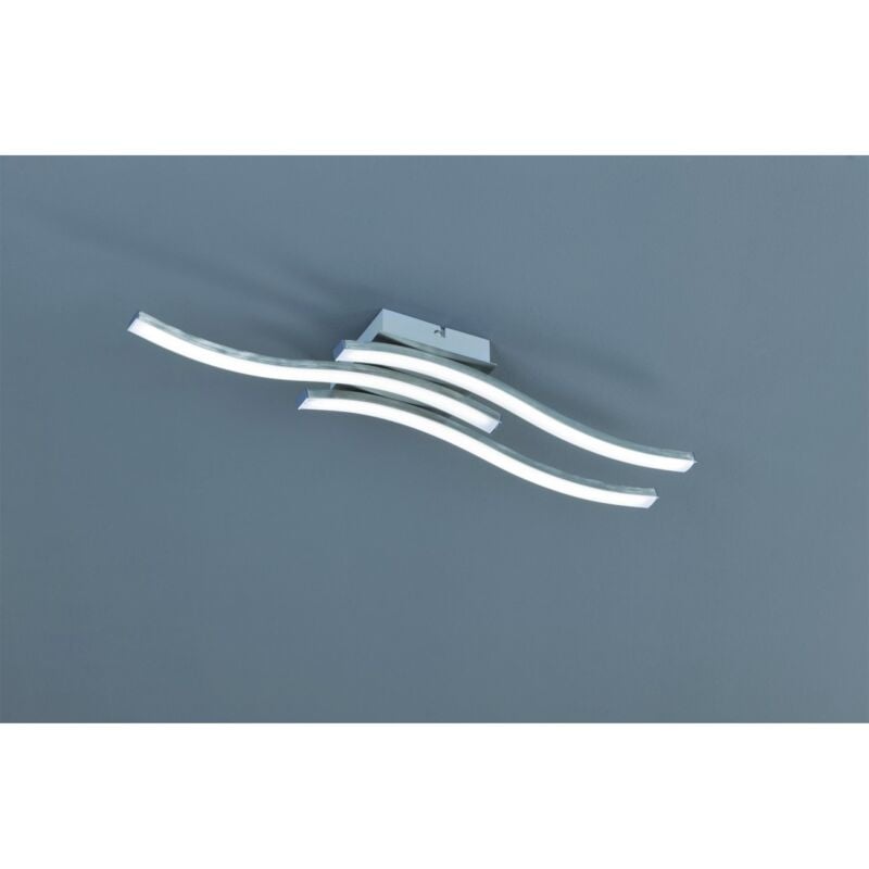 foto del prodotto plafoniera moderna 3 bacchette led 3000k route nichel trio lighting