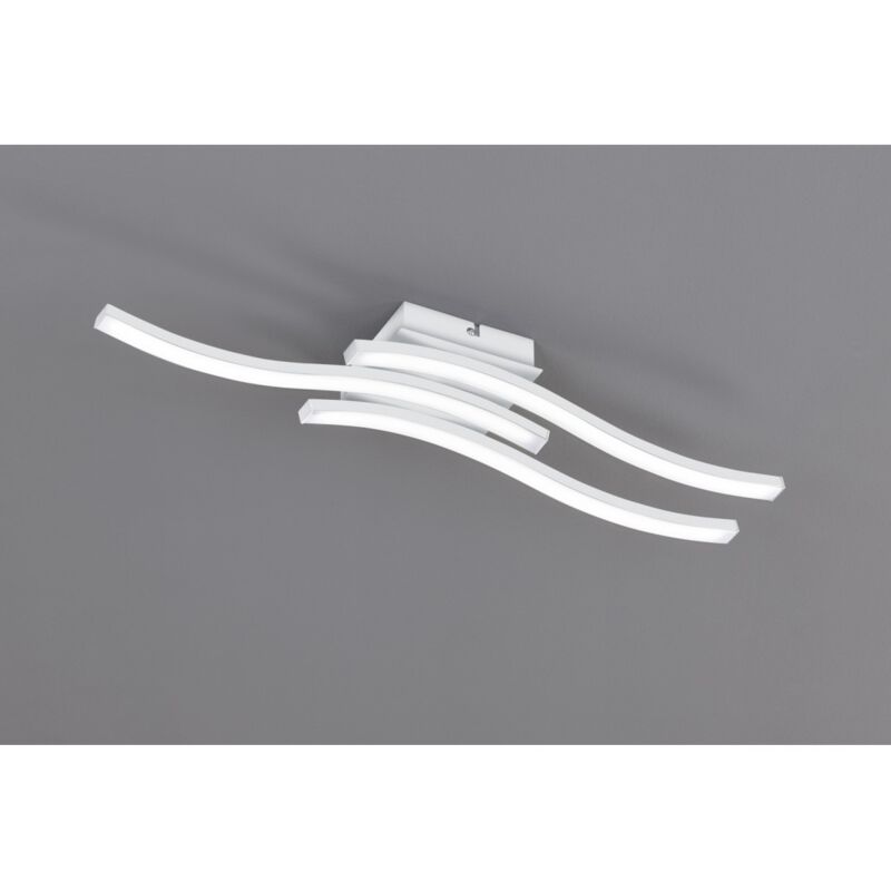 foto del prodotto plafoniera moderna 3 bacchette ondulate led 4000k route bianco trio lighting
