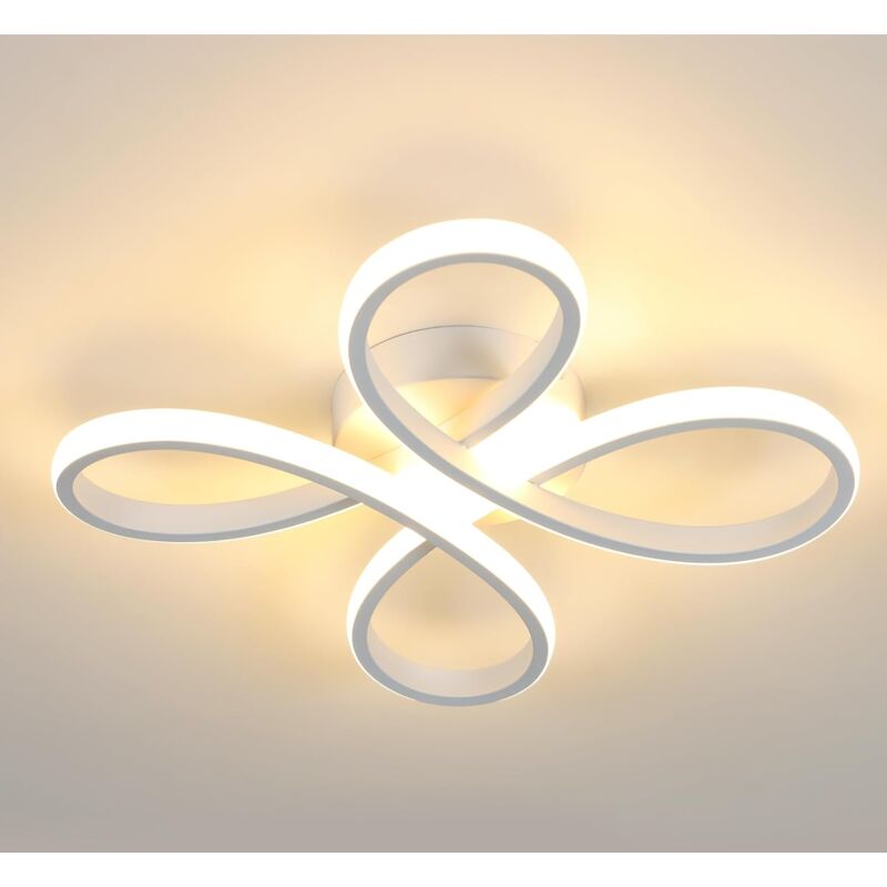 foto del prodotto plafoniera moderna a led, lampada da soffitto 30w 3400lm, plafoniera a forma di fiore per corridoio, balcone, camera da letto, soggiorno, sala da