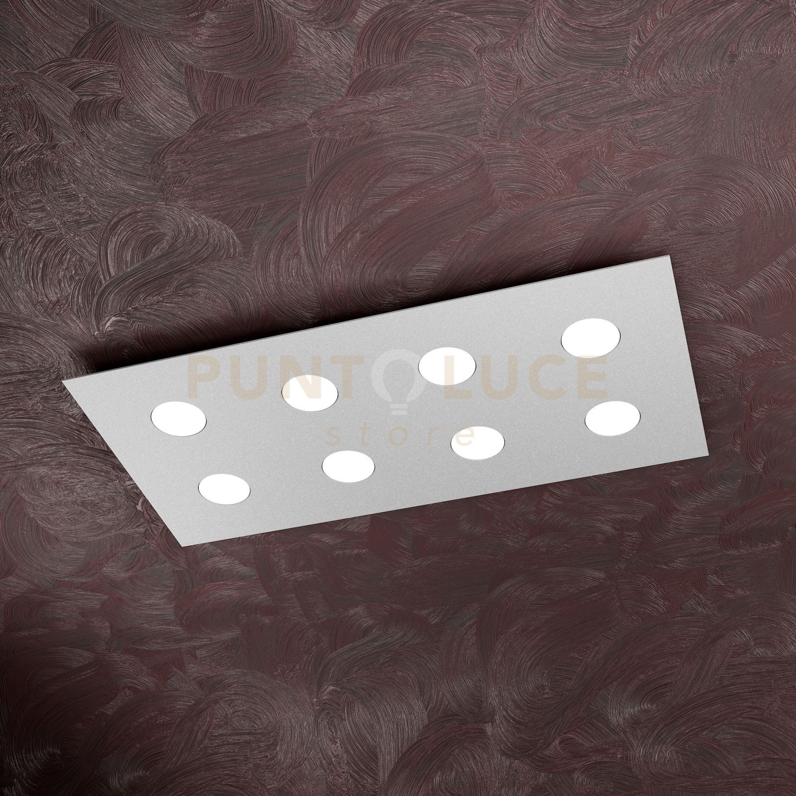 foto del prodotto plafoniera moderna area metallo grigio metallo 8 luci gx53