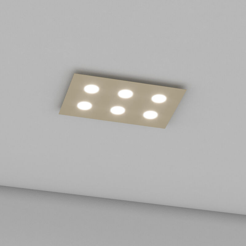 foto del prodotto plafoniera moderna area metallo sabbia 6 luci gx53