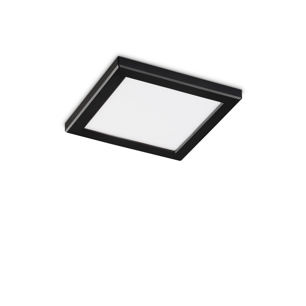 foto del prodotto plafoniera moderna aura materie plastiche nero led 20w 3000k