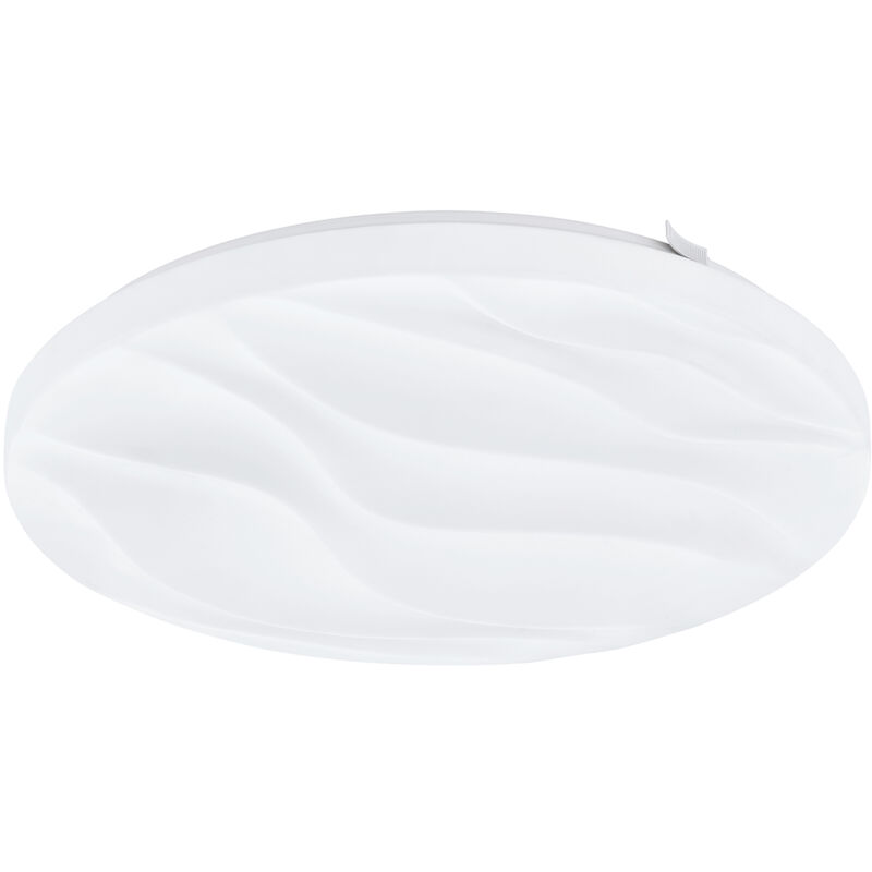 foto del prodotto plafoniera moderna benariba acciaio bianco luce led integrato 14,6w