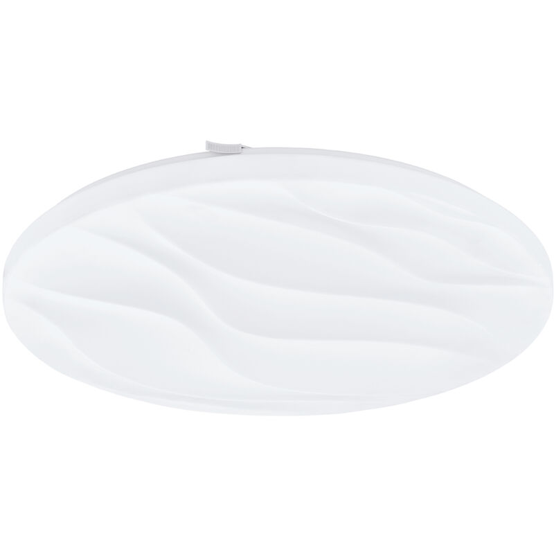 foto del prodotto plafoniera moderna benariba acciaio bianco luce led integrato 22w