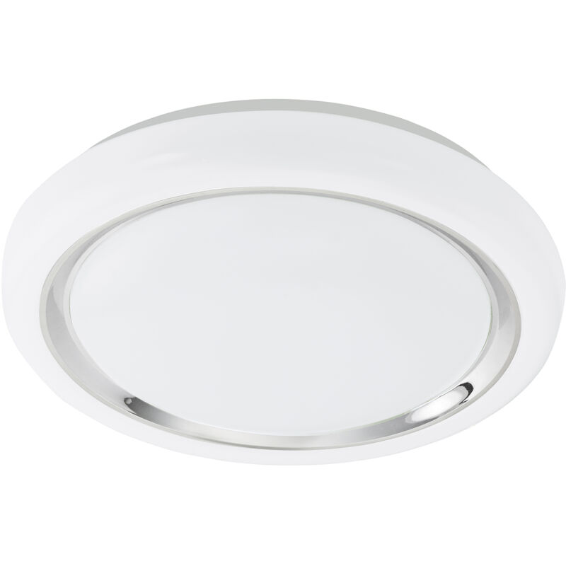 foto del prodotto plafoniera moderna capasso acciaio bianco luce led integrato 18w